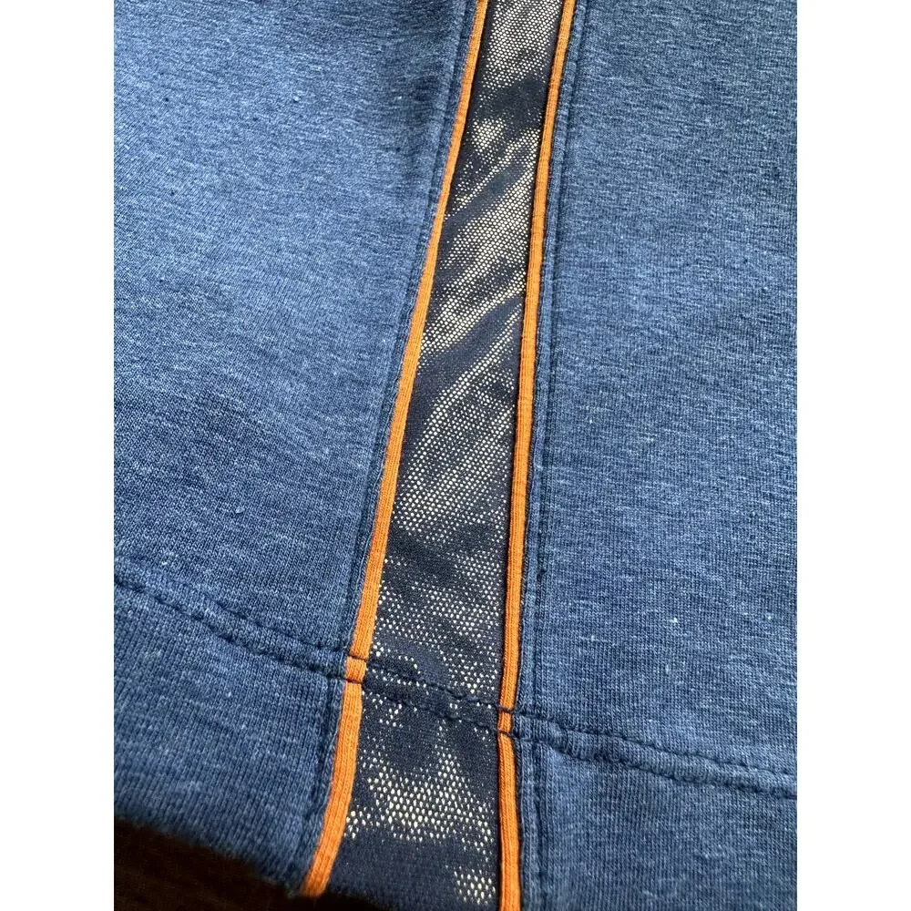 Vintage 80s 90s Speedo Cycling Bike Shorts Navy Orange Metallic Stripe Medium